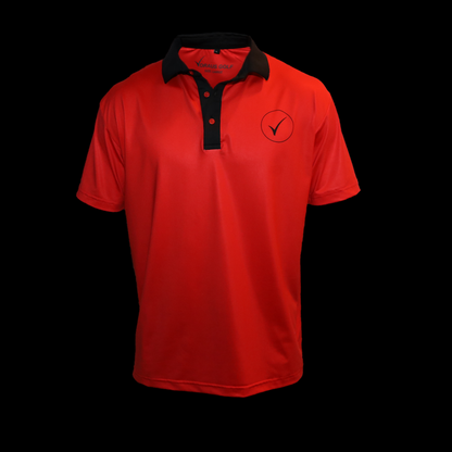 Colored Collar Polo - Tiger's Sunday Red
